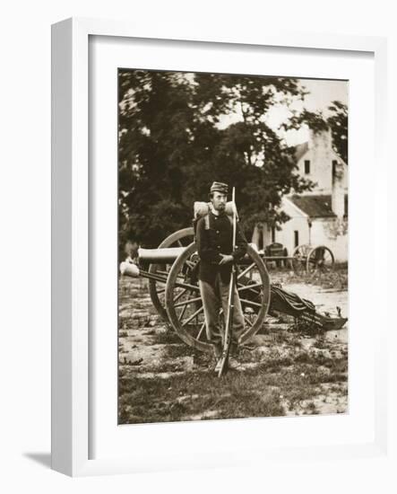 D.W.C. Arnold, a Private in the Union Army, Near Harper's Ferry, Virginia, 1861-Mathew Brady-Framed Giclee Print