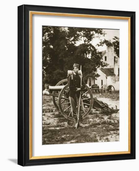 D.W.C. Arnold, a Private in the Union Army, Near Harper's Ferry, Virginia, 1861-Mathew Brady-Framed Giclee Print