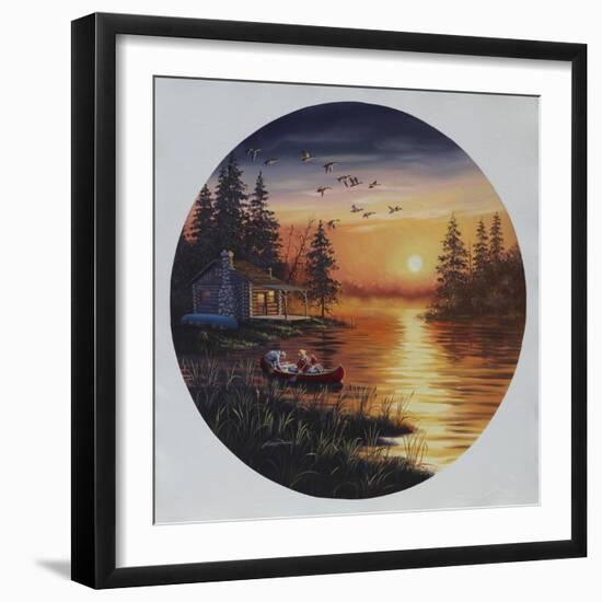 D45 Fishermen Canoe-D. Rusty Rust-Framed Giclee Print