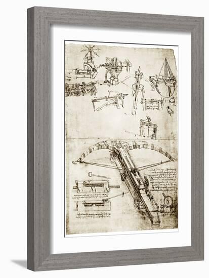 Da Vinci's Crossbow-Library of Congress-Framed Photographic Print