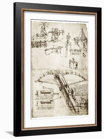 Da Vinci's Crossbow-Library of Congress-Framed Photographic Print