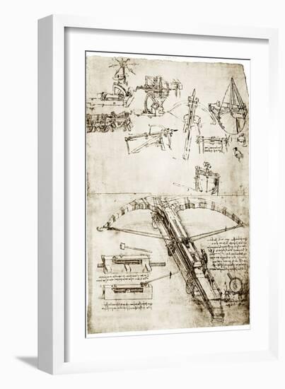 Da Vinci's Crossbow-Library of Congress-Framed Photographic Print