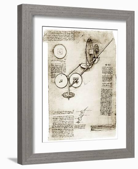 Da Vinci's Notebook-Library of Congress-Framed Photographic Print