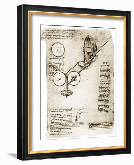 Da Vinci's Notebook-Library of Congress-Framed Photographic Print