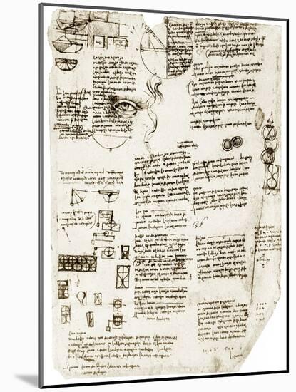 Da Vinci's Notebook-Library of Congress-Mounted Photographic Print