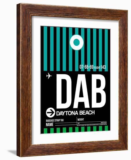 DAB Daytona Beach Luggage Tag II-NaxArt-Framed Art Print