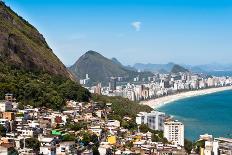 Rio De Janeiro Favela and Ipanema Beach View-dabldy-Photographic Print