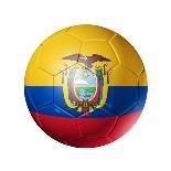Soccer Football Ball with Ecuador Flag-daboost-Art Print