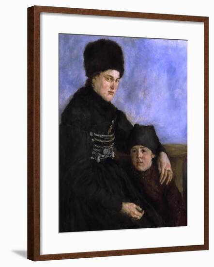 Dachau Woman with Child, 1873-1874-Wilhelm Leibl-Framed Giclee Print