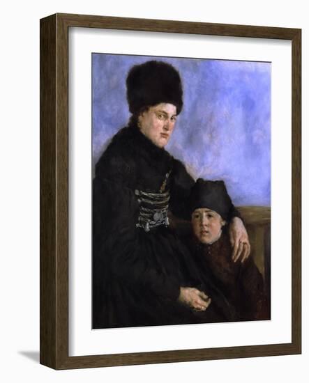 Dachau Woman with Child, 1873-1874-Wilhelm Leibl-Framed Giclee Print