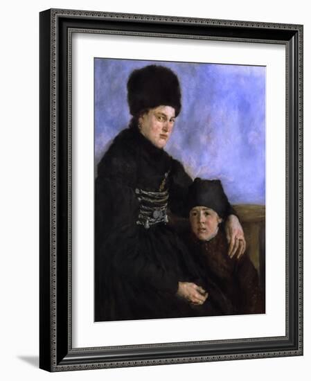 Dachau Woman with Child, 1873-1874-Wilhelm Leibl-Framed Giclee Print