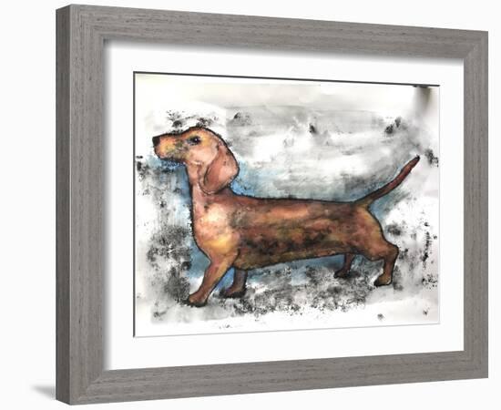 Dachshund 2018-Sarah Thompson-Engels-Framed Giclee Print