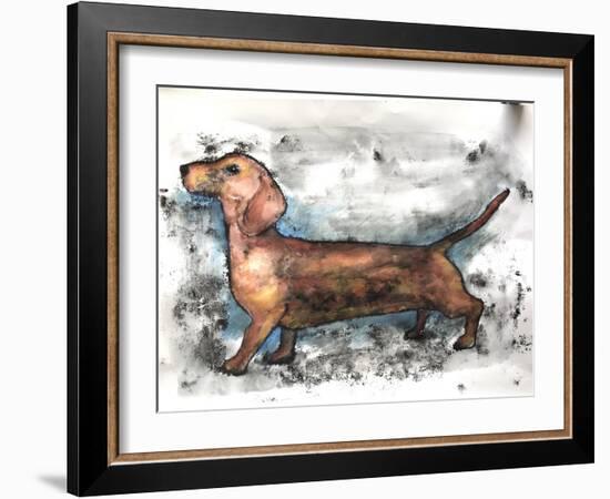 Dachshund 2018-Sarah Thompson-Engels-Framed Giclee Print