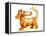 Dachshund and Butterfly-Nate Owens-Framed Premier Image Canvas