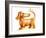 Dachshund and Butterfly-Nate Owens-Framed Giclee Print