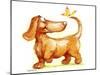 Dachshund and Butterfly-Nate Owens-Mounted Giclee Print