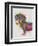 Dachshund And Glasses Rainbow Splash-Fab Funky-Framed Art Print