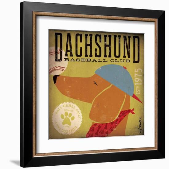 Dachshund Baseball-Stephen Fowler-Framed Art Print