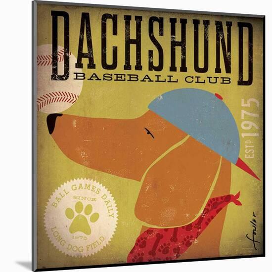 Dachshund Baseball-Stephen Fowler-Mounted Art Print
