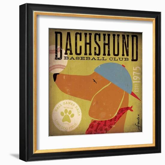 Dachshund Baseball-Stephen Fowler-Framed Art Print