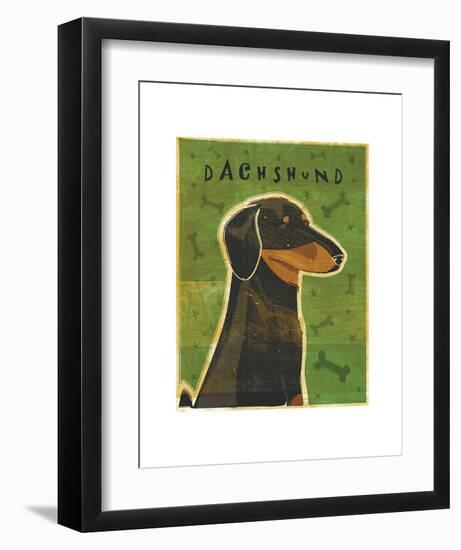 Dachshund (black and tan)-John W^ Golden-Framed Art Print