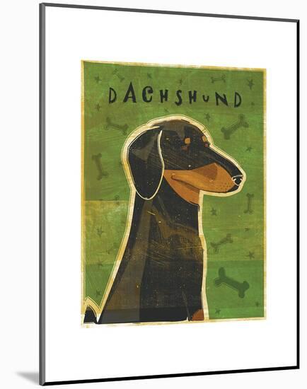 Dachshund (black and tan)-John W^ Golden-Mounted Art Print