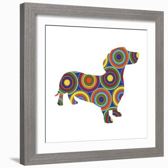 Dachshund Circles-Ron Magnes-Framed Giclee Print