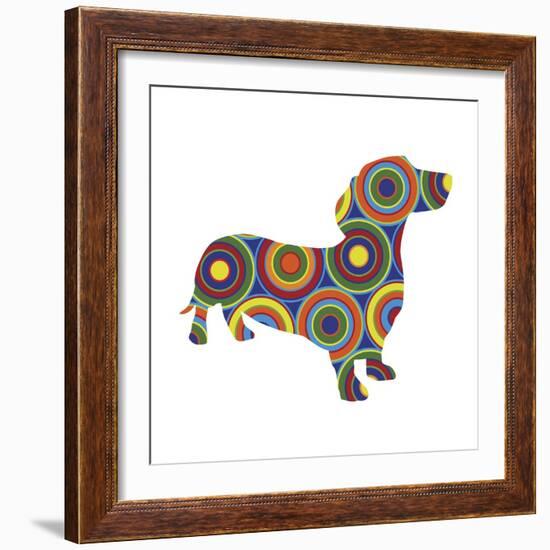 Dachshund Circles-Ron Magnes-Framed Giclee Print