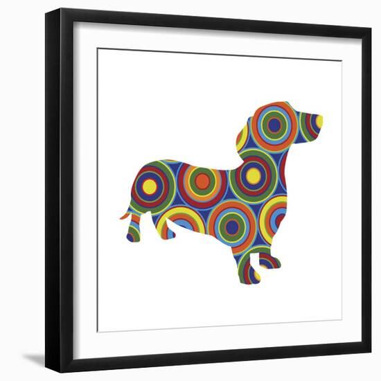 Dachshund Circles-Ron Magnes-Framed Giclee Print