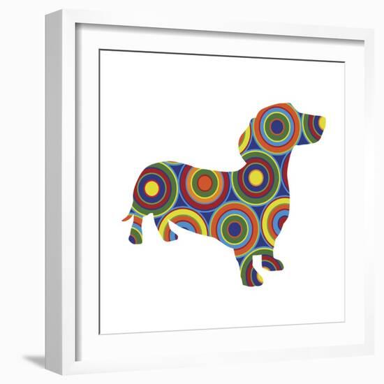 Dachshund Circles-Ron Magnes-Framed Giclee Print