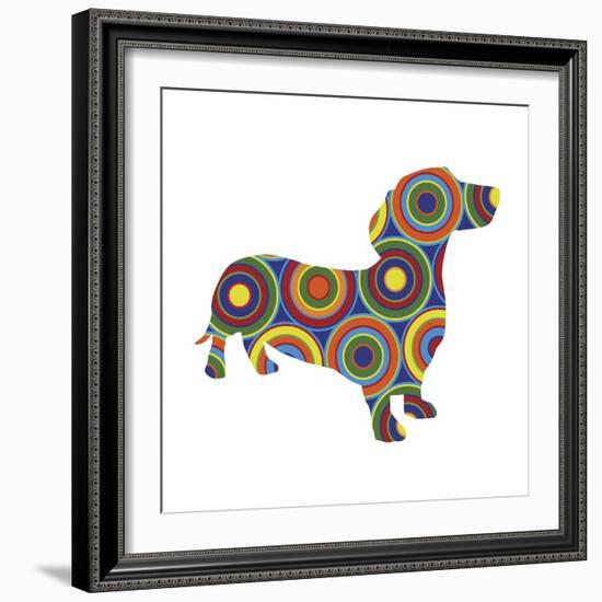 Dachshund Circles-Ron Magnes-Framed Giclee Print