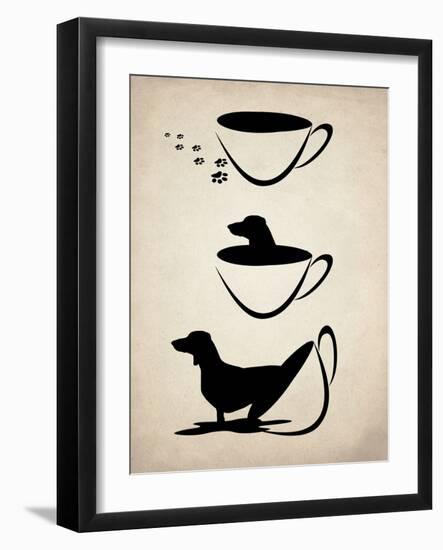 Dachshund Cup-Kimberly Allen-Framed Art Print