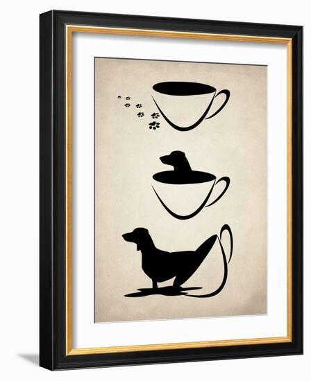 Dachshund Cup-Kimberly Allen-Framed Art Print