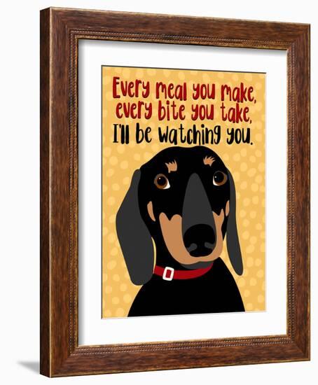 Dachshund Every Meal You Make-Ginger Oliphant-Framed Art Print