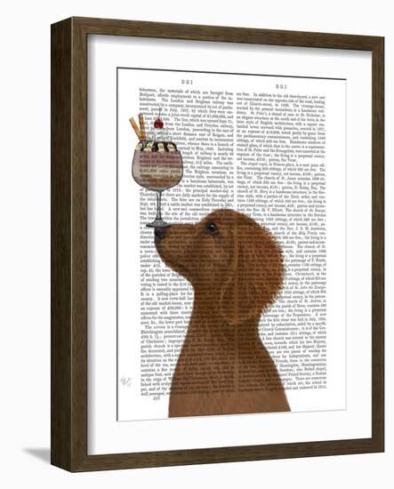 Dachshund, Gold, Ice Cream-Fab Funky-Framed Art Print