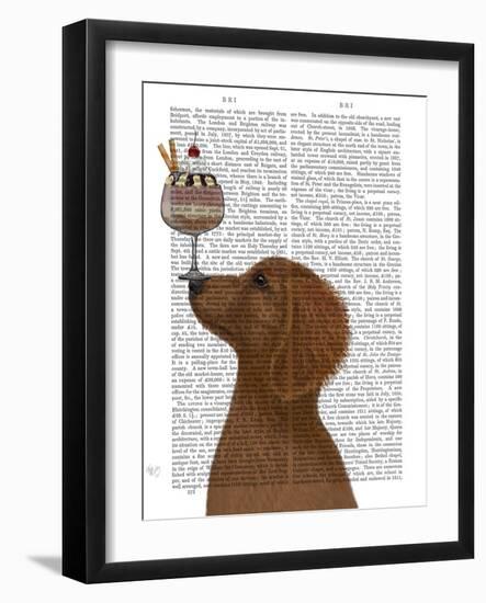 Dachshund, Gold, Ice Cream-Fab Funky-Framed Art Print