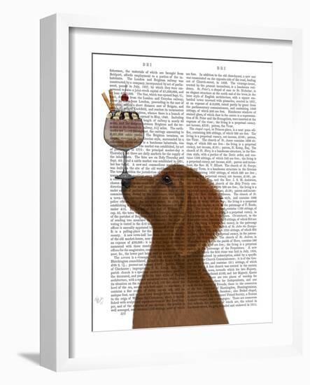 Dachshund, Gold, Ice Cream-Fab Funky-Framed Art Print