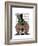 Dachshund Green Goggles Top Hat-Fab Funky-Framed Premium Giclee Print