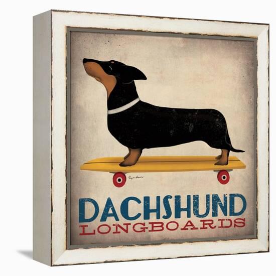 Dachshund Longboards-Ryan Fowler-Framed Stretched Canvas