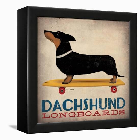 Dachshund Longboards-Ryan Fowler-Framed Stretched Canvas