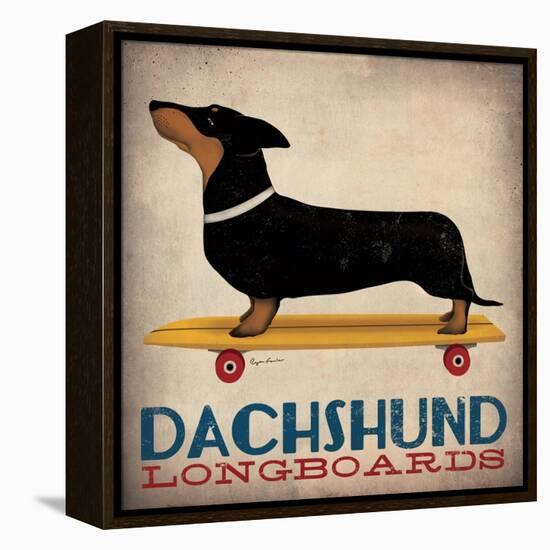 Dachshund Longboards-Ryan Fowler-Framed Stretched Canvas