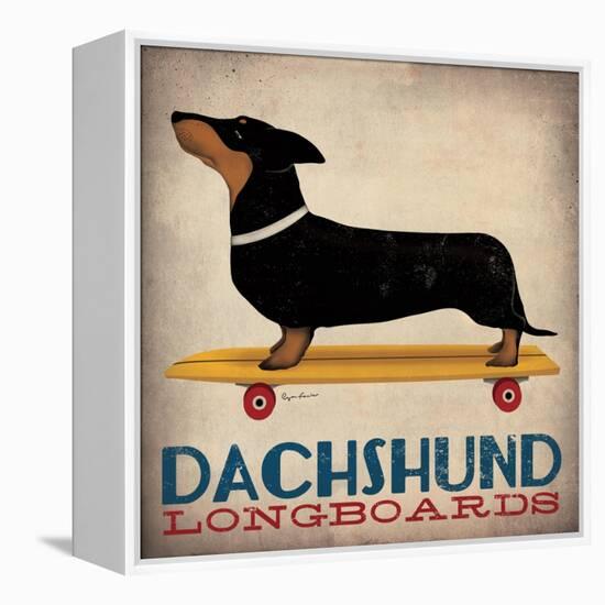 Dachshund Longboards-Ryan Fowler-Framed Stretched Canvas