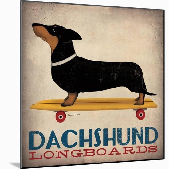 Dachshund Longboards-Ryan Fowler-Mounted Art Print