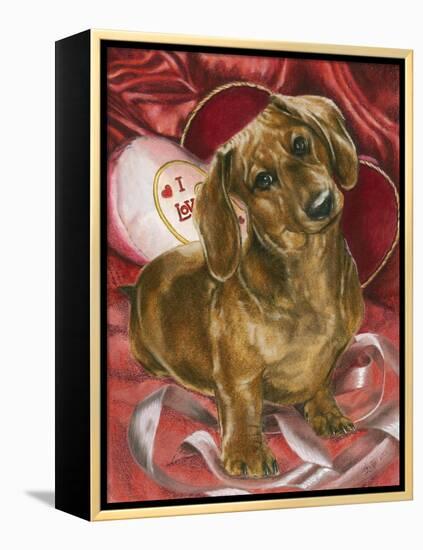 Dachshund Love-Barbara Keith-Framed Premier Image Canvas