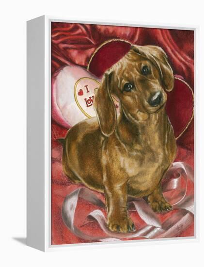 Dachshund Love-Barbara Keith-Framed Premier Image Canvas