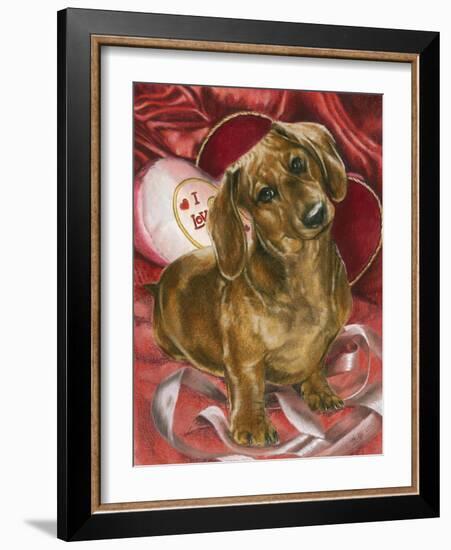 Dachshund Love-Barbara Keith-Framed Giclee Print