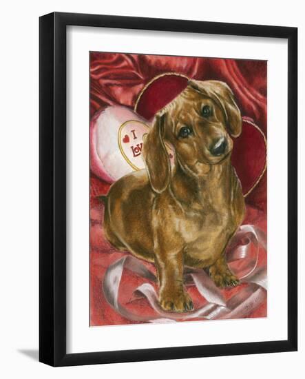 Dachshund Love-Barbara Keith-Framed Giclee Print