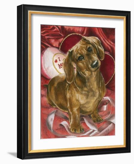 Dachshund Love-Barbara Keith-Framed Giclee Print