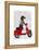 Dachshund on a Moped-Fab Funky-Framed Stretched Canvas