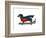 Dachshund On Skateboard-Fab Funky-Framed Art Print